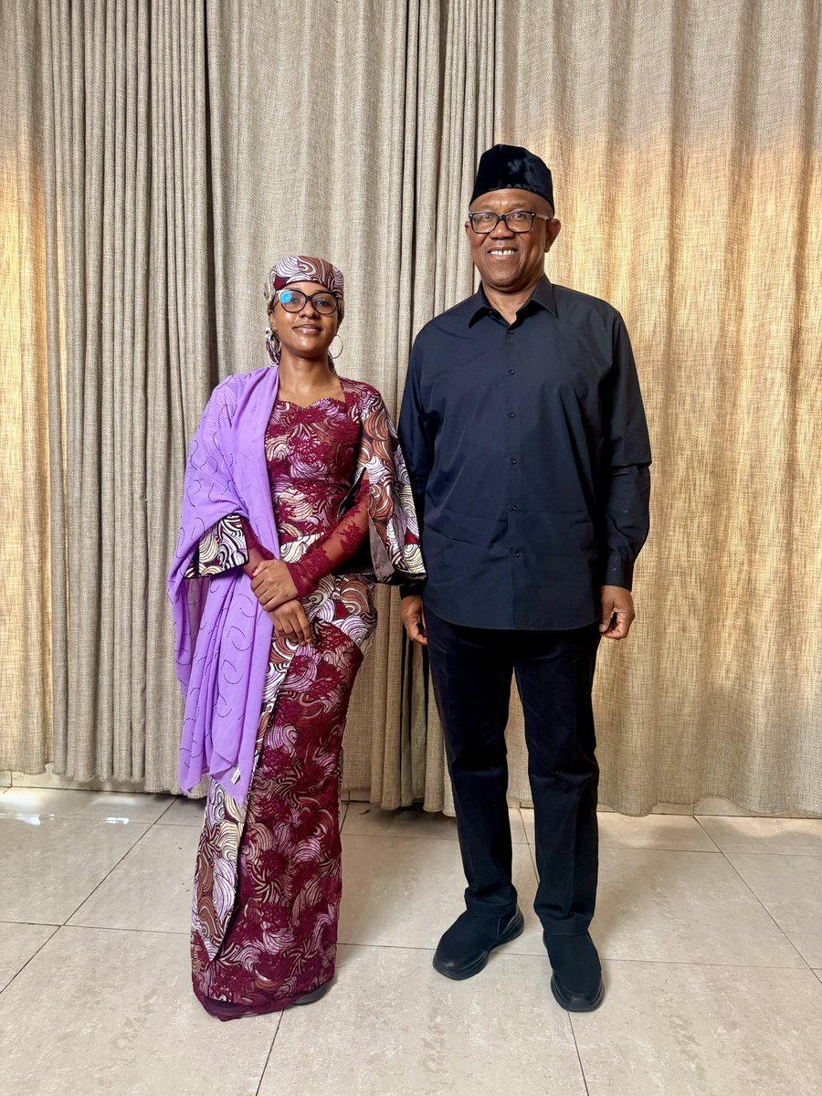 Mss_Deeynah's tweet photo. Madina Maishanu x Peter Obi

My interview with Nigerian presidential candidate Peter Obi is now available across the BBC’s English, Hausa, Igbo, Pidgin and Yoruba platforms. https://t.co/0cB110erK5