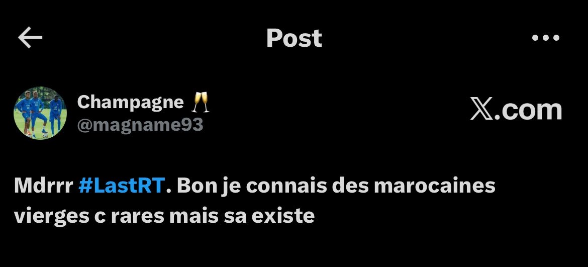 Chicharito21278's tweet photo. Continuez à le faire monter dans les spaces PSG cette grosse merde raciste… des grands « frérot » mais bcp d’entre vous vous êtes des ptites sal*pes au fond ! @magname93 espèce de petite merde !! https://t.co/RibOc6N9re