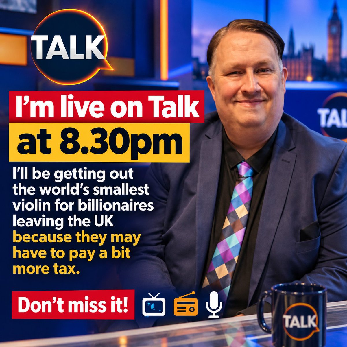 MathewHulbert's tweet photo. 🚨 Looking forward to joining @petercardwell in studio!
#Talk https://t.co/kRlUdFc5Hz