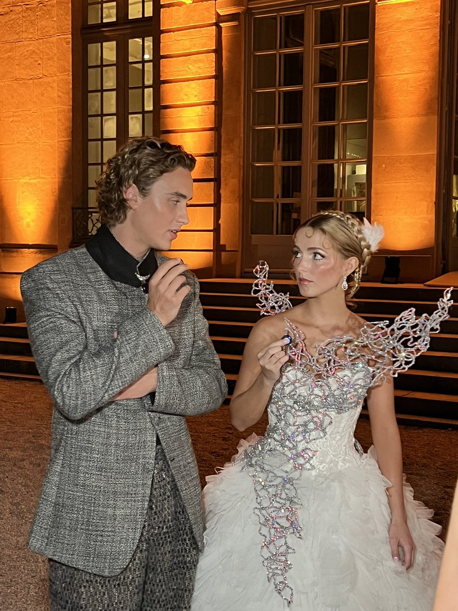 FilmUpdates's tweet photo. Joseph Zada and Mckenna Grace at the launch of ‘The Hunger Games’ exhibition in Paris. https://t.co/6bcf1BSboj