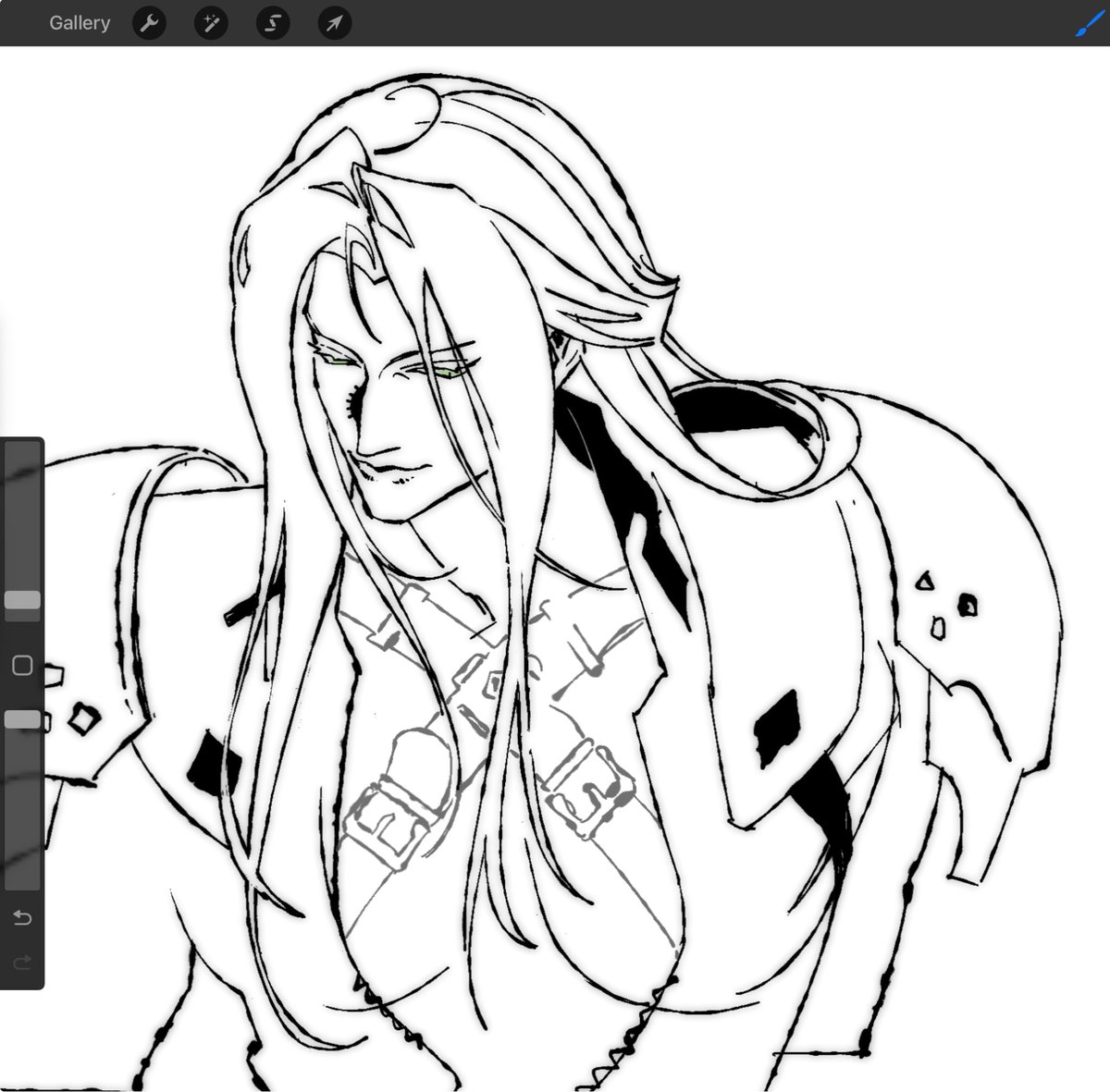 kurdupl's tweet photo. Sephiroth sketch I might never finish https://t.co/qhn5STFV9O