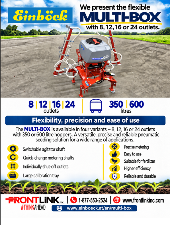 FrontlinkInc's tweet photo. ❗❗Meet the Einböck MULTI-BOX
The next generation of professional seeding boxes
https://t.co/vEb60Fu02k
--
❗❗Découvrez la MULTI-BOX d’Einböck
La nouvelle génération de boîtes de semis professionnelles
https://t.co/vEb60Fu02k
#Frontlinkinc #thinkAhead https://t.co/fojDEMp21R