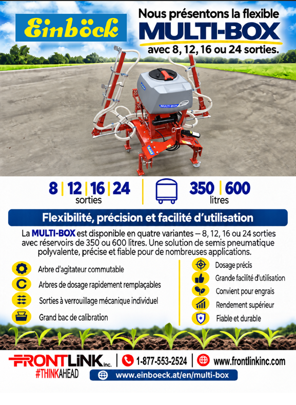 FrontlinkInc's tweet photo. ❗❗Meet the Einböck MULTI-BOX
The next generation of professional seeding boxes
https://t.co/vEb60Fu02k
--
❗❗Découvrez la MULTI-BOX d’Einböck
La nouvelle génération de boîtes de semis professionnelles
https://t.co/vEb60Fu02k
#Frontlinkinc #thinkAhead https://t.co/fojDEMp21R