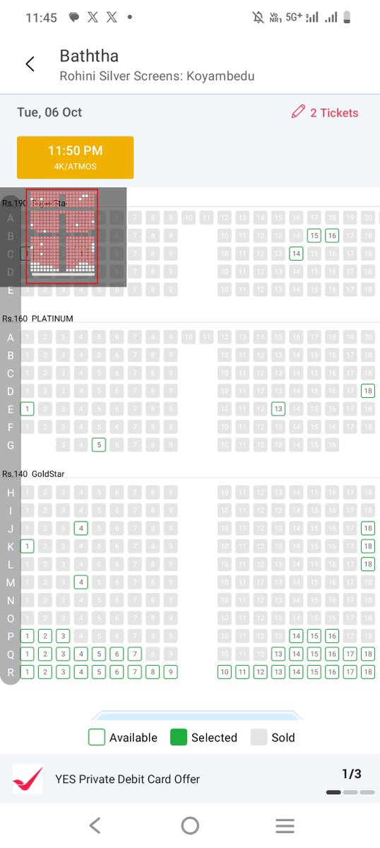 Ferozekha2's tweet photo. #Baththa Working day Night 11:50 PM show Housefull at @RohiniSilverScr and @kamala_cinemas 😳🔥 and Almost Housefull at many centres in chennai 🔥. 

Continuous Blockbuster For my Thalaivan @VijaySethuOffl 🔥.

@Atlee_dir @priyaatlee @Ags_production https://t.co/WeFfU2TbqE