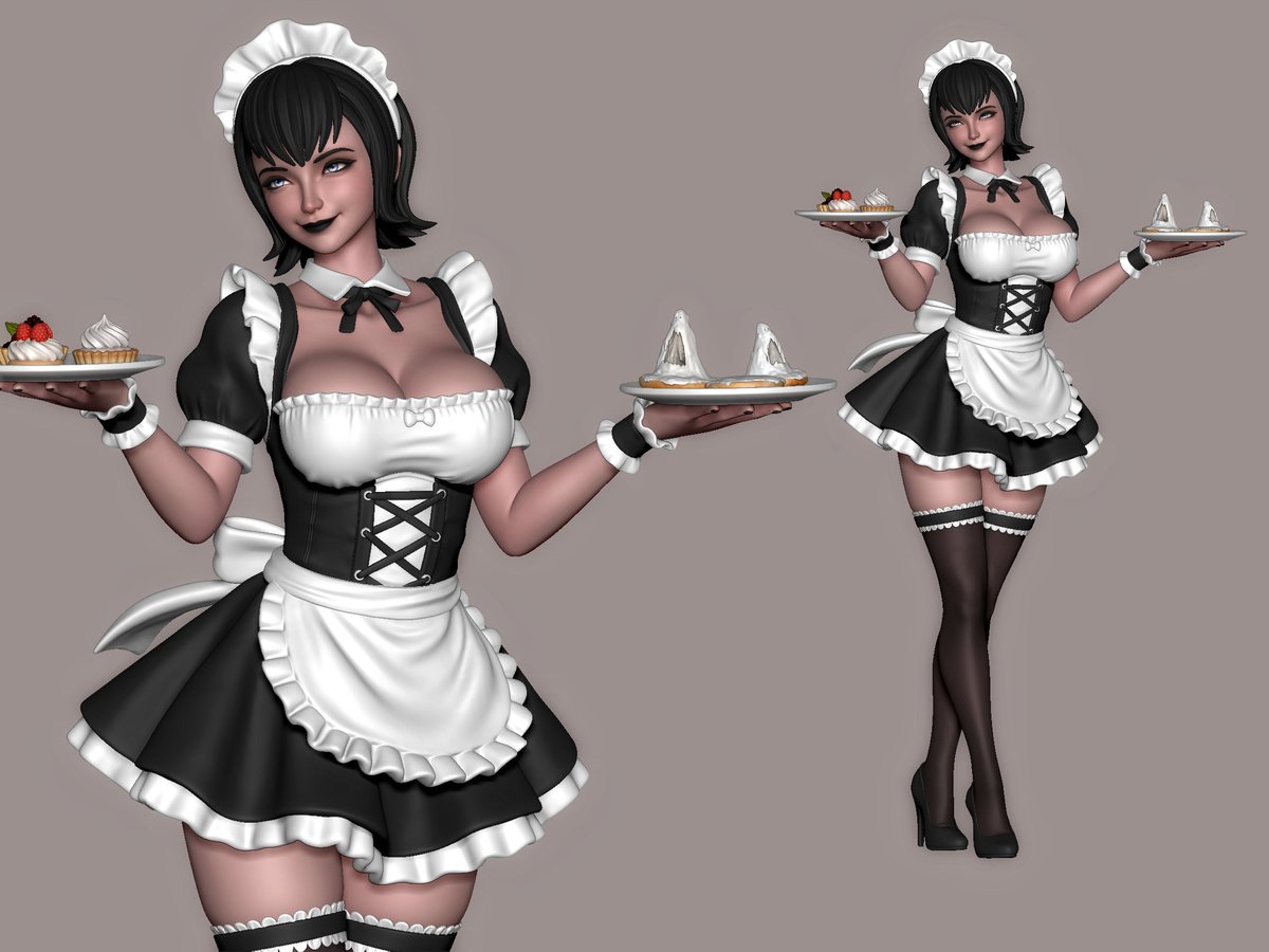 AwakenedLegend0's tweet photo. Mavis Dracula Maid ( WIP) https://t.co/sYR5aaEkQ0