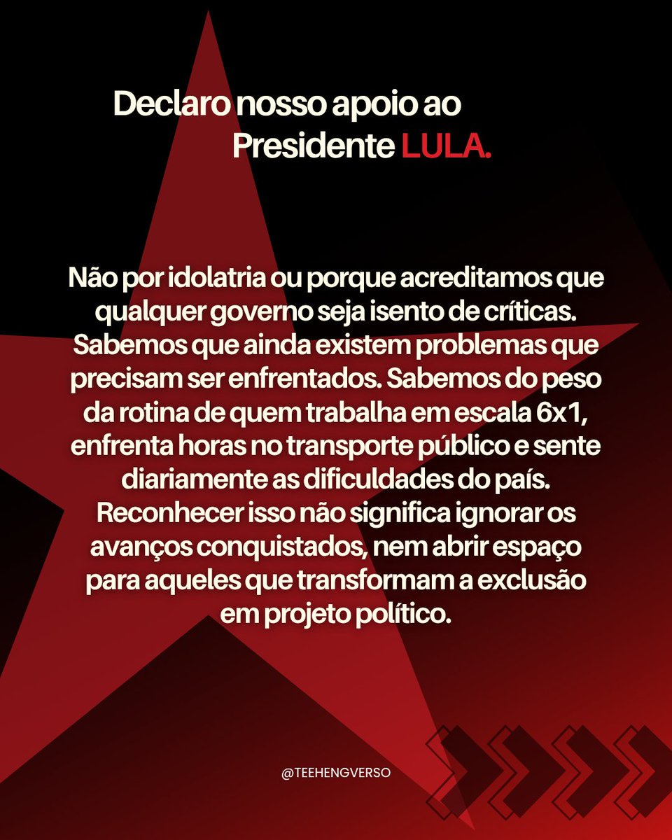 teehengverso's tweet photo. #FandomsComLula #Elenão #Eleições2026 https://t.co/sOJILsRTqQ