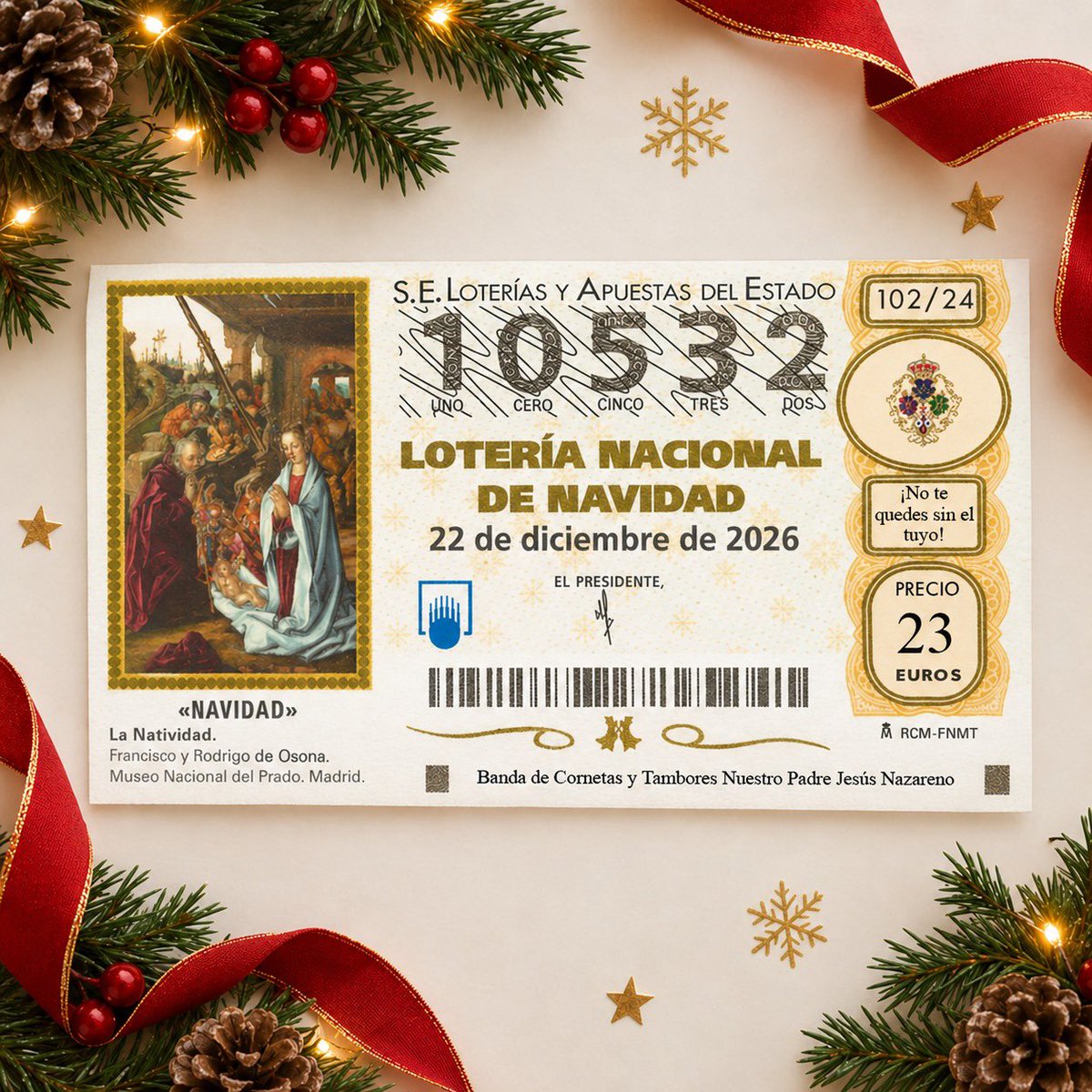 BCcytt_nazareno's tweet photo. ¡YA TENEMOS DISPONIBLE NUESTRO DÉCIMO DE NAVIDAD! 🎄

La Navidad es momento de compartir, ¿Te animas? Para adquirirlos, podéis contactar con nosotros a través de nuestras redes oficiales o con cualquier miembro de nuestra formación.

 ¡MUCHA SUERTE! 💜 https://t.co/kkIofLdEgc