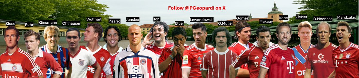 PGeopardi's tweet photo. 🔴My Greatest Bayern Munich CF [THREAD]

1️⃣ G.Müller
2️⃣ Lewandowski
3️⃣ Kane
4️⃣ Ohlhauser
5️⃣ Élber
6️⃣ Wohlfarth
7️⃣ Pizarro
8️⃣ D. Hoeneß
9️⃣ Makaay
🔟 Gómez
1️⃣1️⃣ Rohr
1️⃣2️⃣ Mandžukić
1️⃣3️⃣ Jancker
1️⃣4️⃣ Toni
1️⃣5️⃣ Zickler
1️⃣6️⃣ Klinsmann
1️⃣7️⃣ Klose

https://t.co/tS0ygZOFwt https://t.co/cjG6rmtOiK