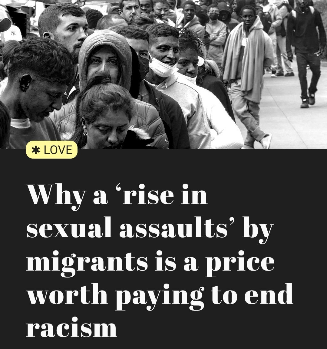 tpkq91's tweet photo. As an agnostic, I still find this double standard infuriating. We are being stripped, piece by piece, of our traditions, while others are indulged under the umbrella of tolerance — in our own homelands, no less. This needs to stop.

We are working and paying taxes for what? So our governments can destroy our race, traditions, culture, and religion. Immigrants live in hotels for free and outbreed us, while those who assault us, rape us, and murder us do not face the same consequences from the legal system. What an absurd situation we find ourselves in.

On top of that, people are putting out this nonsense article. Downplaying sexual assault on women. ⬇️🤷🏼‍♂️🤦🏼‍♂️

https://t.co/g5SZh6Gfhe