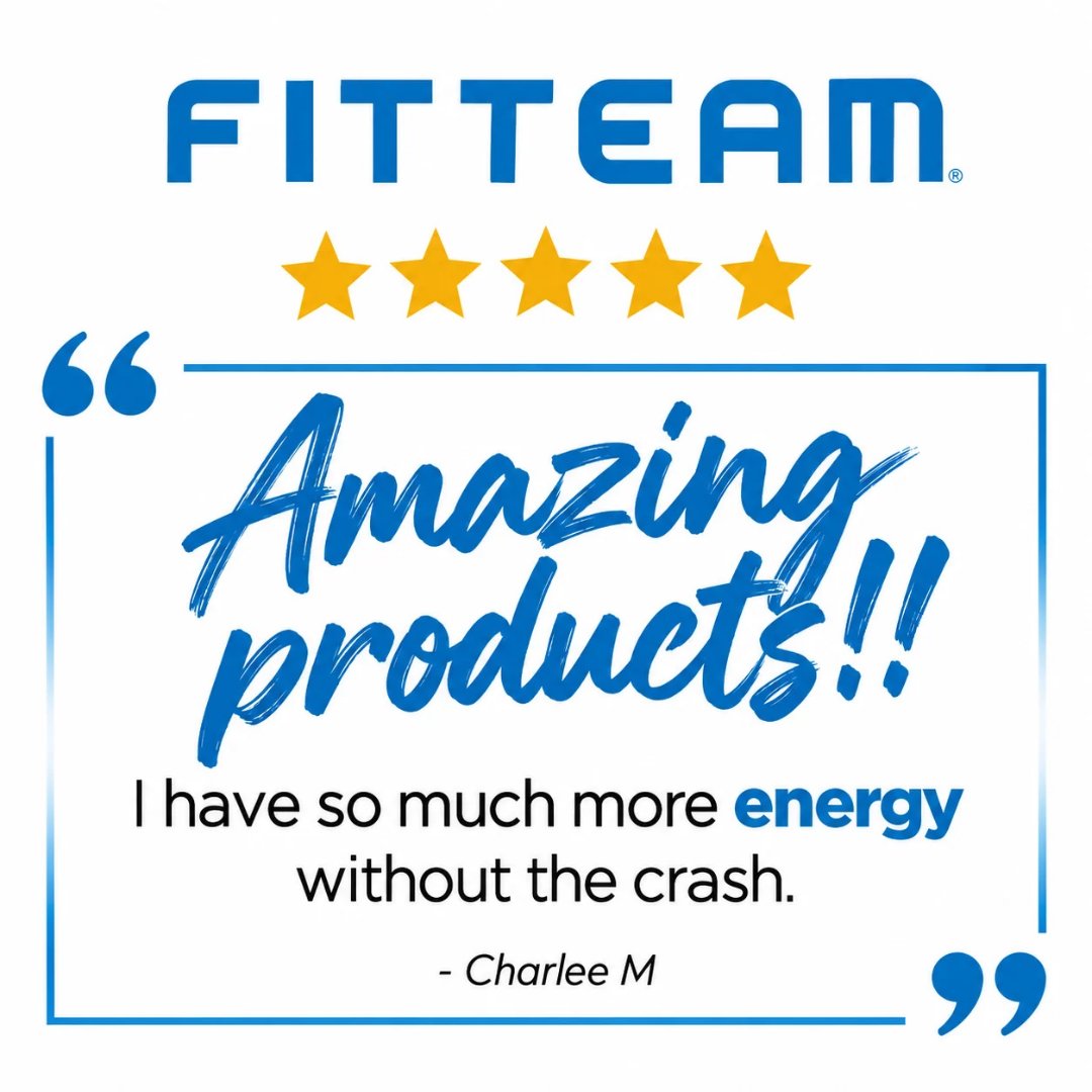 fitteamglobal's tweet photo. “Amazing products!! I have so much more energy without the crash.” — Charlee M
There’s nothing better than hearing how FITTEAM is making a difference in someone’s daily routine!
Ready to see what FITTEAM can do for you?
#fitteam #review https://t.co/fNds7kMUxi