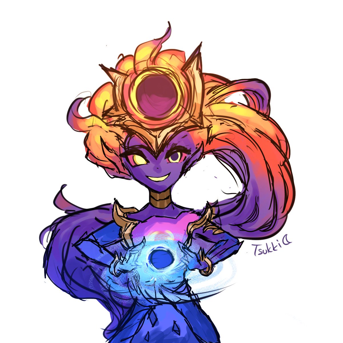 potetotsukki's tweet photo. Day 6 - Dark Star Zoe
#leagueoflegends #skintober #fanart https://t.co/fIXPKCKa84