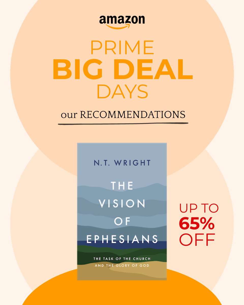 ZReflective's tweet photo. 📚 Prime Big Deal Days is HERE, and your next great read is up to 65% off!

From today through tomorrow (Oct 6–7), stock up on Zondervan Academic & Reflective titles on Amazon. A few we'd grab first:

✔️ How to Hear God
✔️ What It Means to Be Protestant
✔️ The Unseen Battle
✔️ The Vision of Ephesians

Whether you're building your study shelf or shopping for the theology nerd in your life, now's the time. ⏰ Deals end tomorrow!

👉 Shop all deals here: https://t.co/FM9D5MTLX6

#PrimeBigDealDays #ZondervanAcademic #ChristianBooks #BibleStudy #Theology #BookDeals