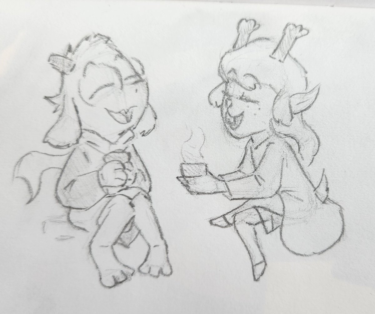 marchbach26's tweet photo. Saw this yesterday and thought it was a cute idea.
Please pretend there are chairs and a table, I don't want to draw that shit lol
LET'S KEEP DOODLING 2 MORE HOURS TO GO
#deltaruneㅤㅤㅤ https://t.co/vJHolEI6nq