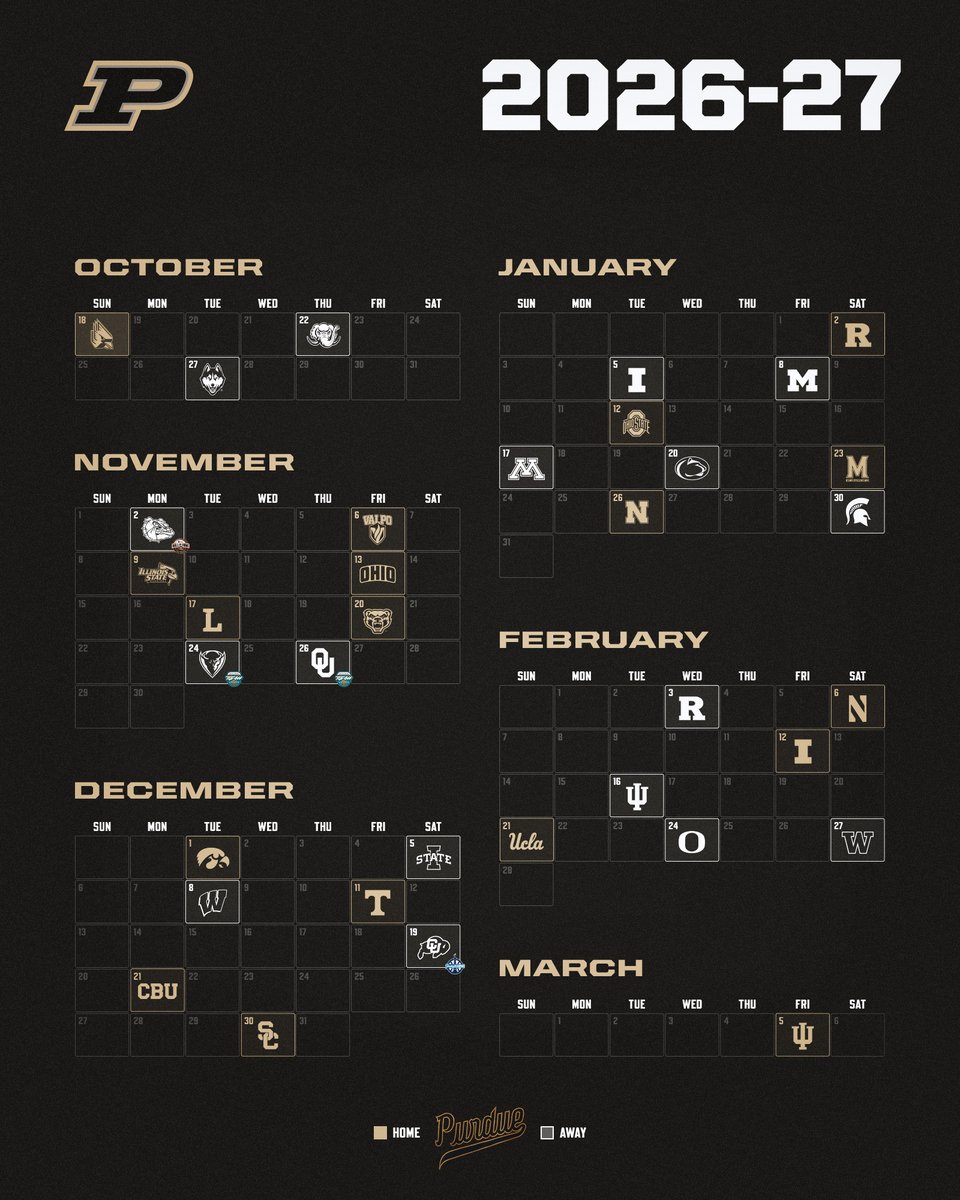 BoilerBall's tweet photo. ⏰ &amp; 📺 Times and TV announced.

📆 &amp; 📲 Calendar and wallpaper for your phone.

🗓️ Complete Schedule: https://t.co/7wJHAq43UF https://t.co/VcIhemLsMe