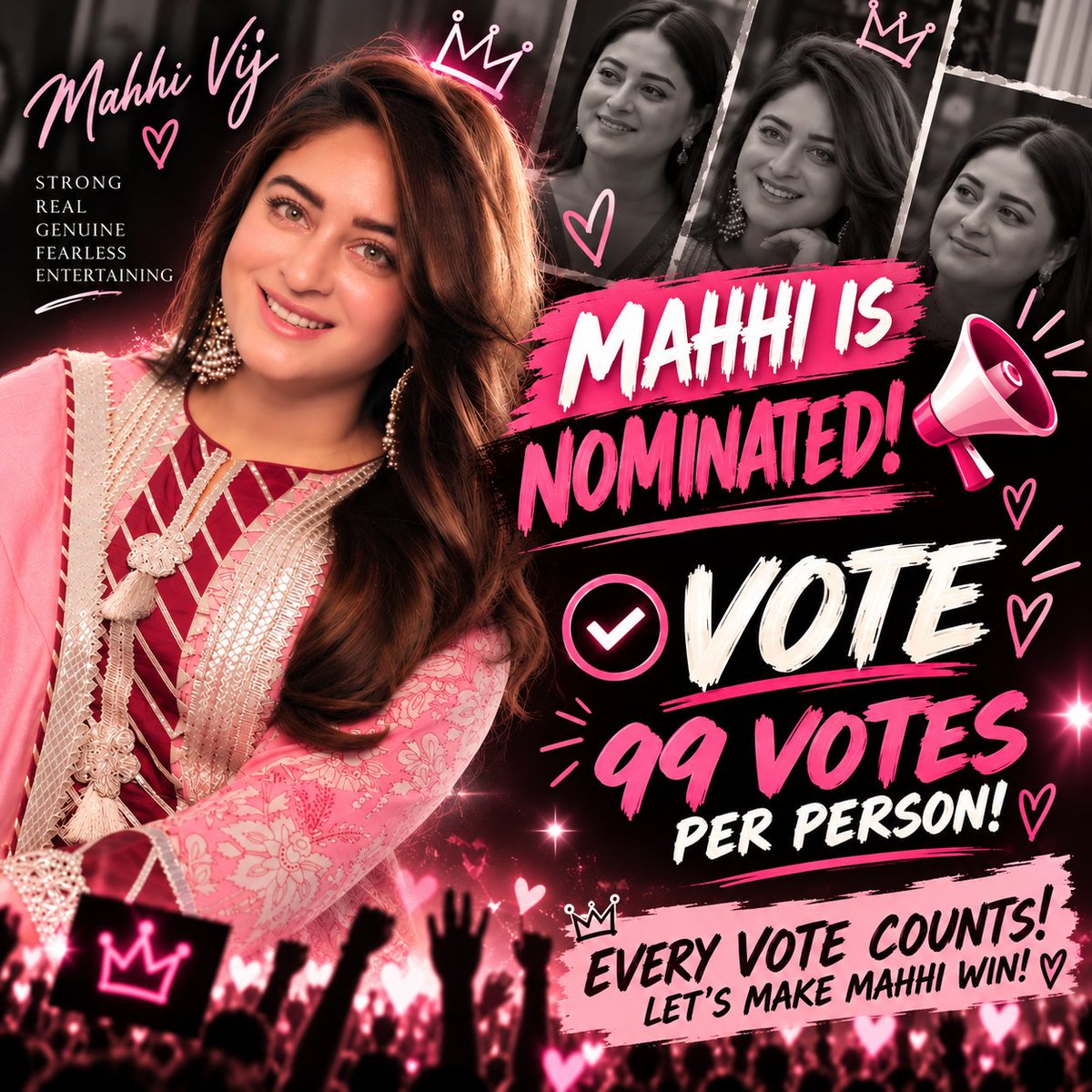 MahhiStans's tweet photo. 🚨 MAHHI FAM, WE NEED YOU!

Mahhi is nominated! Please share &amp; vote for her 99 votes per person!

Every vote matters. Let’s come together and make Mahhi win!

#MahhiVij #BiggBoss #BB #BiggBoss20 #BB20 https://t.co/wHIdvwmTLb