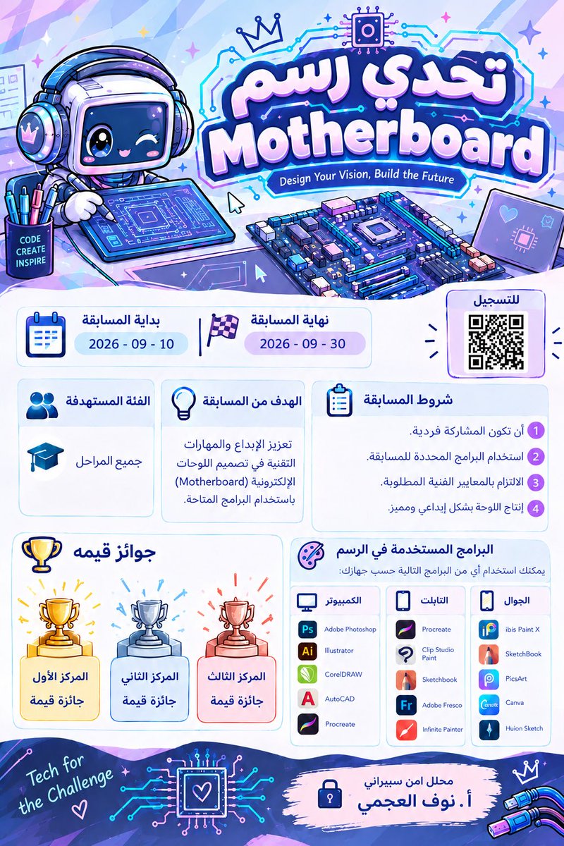 N0uf_404's tweet photo. المبدعات في #تحدي #رسم #Motherboard 🎨💪
فخورة بكل مُشاركه اختارت أن ُتعبّر عن لوحتها الرقميه بطريقتها الخاصة، كل ��وحة حملت لمسة مختلفة لشخصيه مميزة.
#شكرًا لكل من شاركت، وأبدع��، وحاولت ،فأنتن جميعًا جزء من جمال هذا التحدي ،سوف يتم #نشر الأعمال المتميزة تباعاً… https://t.co/Cp4uwHmzLG