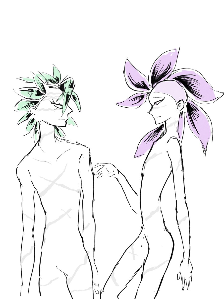 donutttunob's tweet photo. 🍃🍉宝石之国paro
🍃→会大骂：我才没有你这么弱的弟弟，给我滚回去找老师/不过是因为身上都容易出现裂痕很巧而已，别老是找我套近乎/你这样没有战斗天赋的宝石还是别去巡逻了，老老实实待在后方当研究员吧
🍉→哥哥……
补充：
①匡近哥和🍃是搭档
②🍉可以靠吃其他宝石碎片再生 https://t.co/5zpBFytUk2