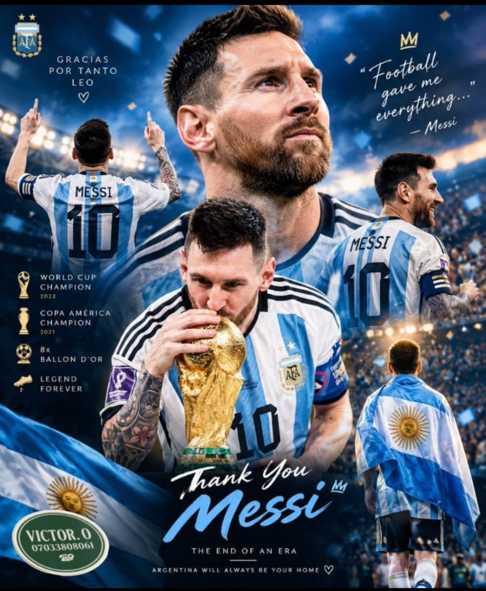 yimscorowon's tweet photo. Thanks for all LIONEL ANDRES MESSI

baba Thiago elese rubber 🤍🩵🤍🩵

Greatest of all time

#Messi #Argentina https://t.co/n89d85Czeu