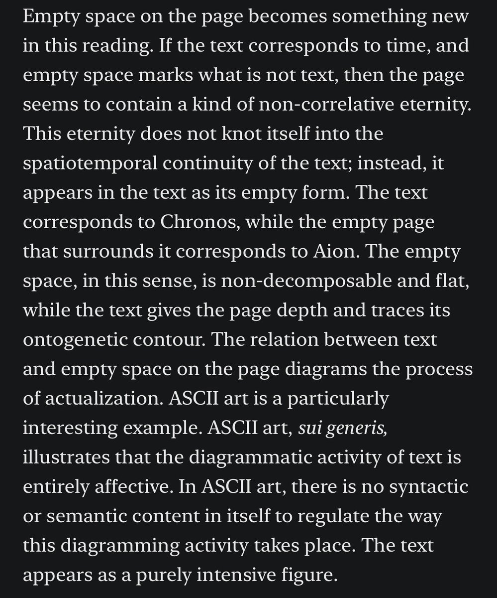 chithinksonline's tweet photo. affective deleuzian analysis of how words on a page look 😭 https://t.co/lBUAXO23Yi