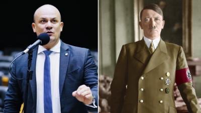 lazarorosa25's tweet photo. 🚨 NÃO FALHA! Deputado bolsonarista Cabo Gilberto Silva, reeleito com a maior votação da Paraíba, compara vitória da direita à ascensão do nazismo. (UOL) https://t.co/mzDgI3vT3f