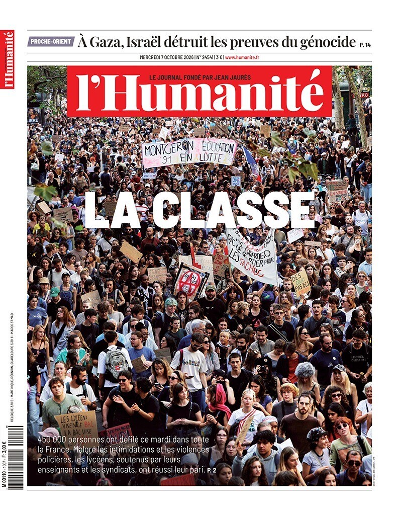 humanite_fr's tweet photo. L’Humanité du 7 octobre - La classe : 450 000 personnes ont défilé dans toute la France 

📰 https://t.co/qbe8DXgyp1 https://t.co/9enOUJ2pLi