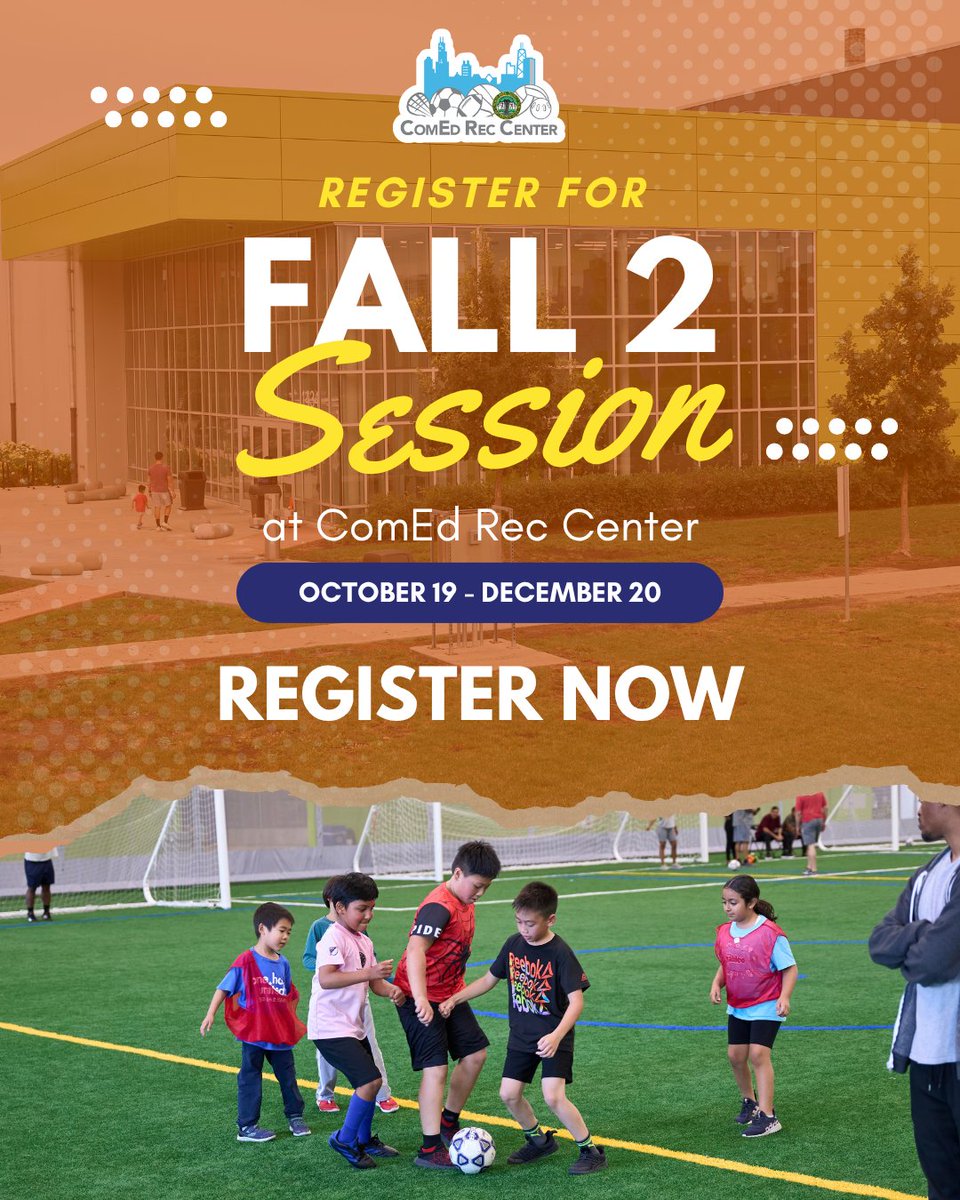 ComEdRecCenter's tweet photo. Registration is now open for the Fall 2 Session at ComEd Rec Center. Classes start the week of October 19th and run through December 20th.

🍂 Register Now: https://t.co/y1iWitjfiZ https://t.co/IbtQwogCud