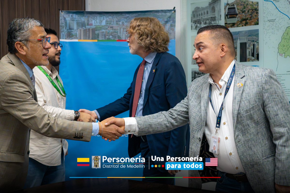 personeriamed's tweet photo. La Personería Distrital de Medellín sostuvo un espacio de diálogo con representantes de la Embajada de los Estados Unidos de América en Colombia, con el propósito de fortalecer la cooperación interinstitucional en materia de promoción, protección y garantía de los derechos humanos de las personas extranjeras que residen, transitan o visitan Medellín.🇺🇸🇨🇴

Durante el encuentro se abordaron dinámicas, necesidades y retos relacionados con la atención a ciudadanos estadounidenses en el Distrito, así como oportunidades para fortalecer los canales de comunicación, las rutas de orientación y la articulación institucional.🤝

#PersoneríaParaTodos 🩵