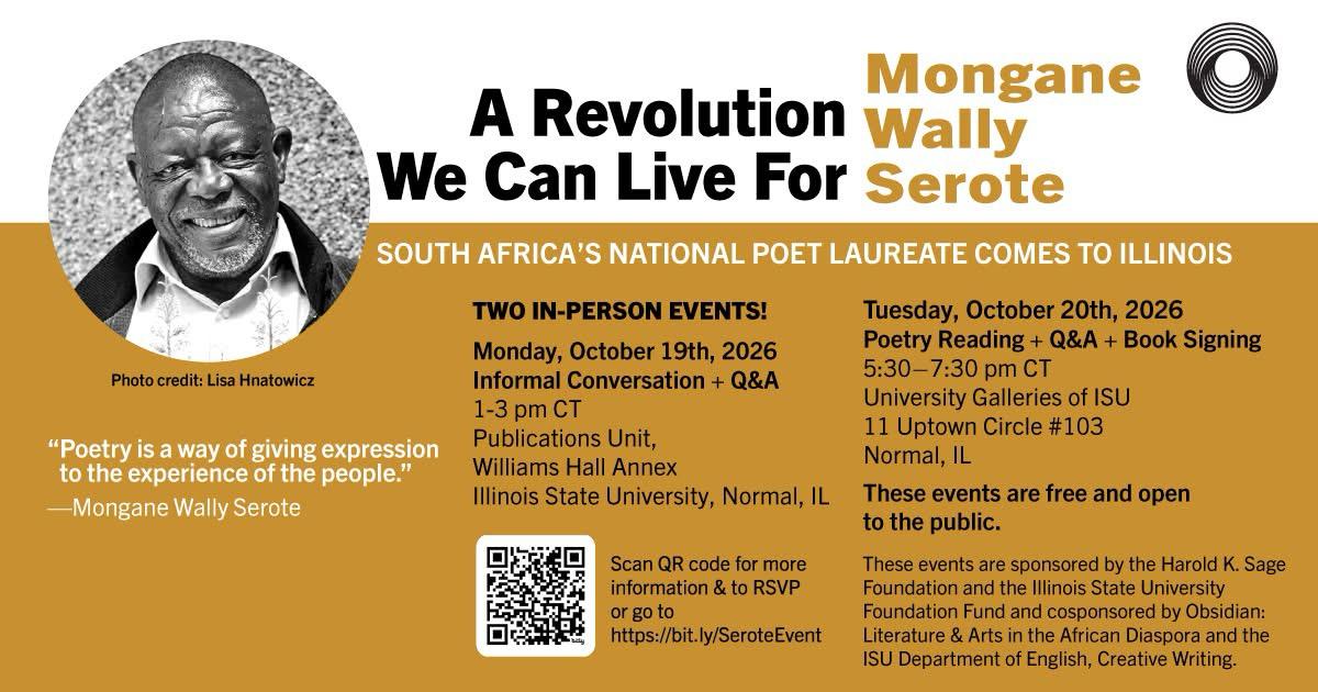 mahlephula's tweet photo. South Africa's national poet laureate, Mongane Wally Serote is off to the US for a brief tour of several US universities. Safe travels seaparankwe.

American novelist, poet and essayist, Jeff Renard Allen worked hard towards this beautiful moment. Jeff cares deeply about Mzansi, his second home.  Salutes!   

@IllinoisStateU
#BlackHistoryMonth
@SAEmbassyUS 
@SABCNews @Sowetan1981