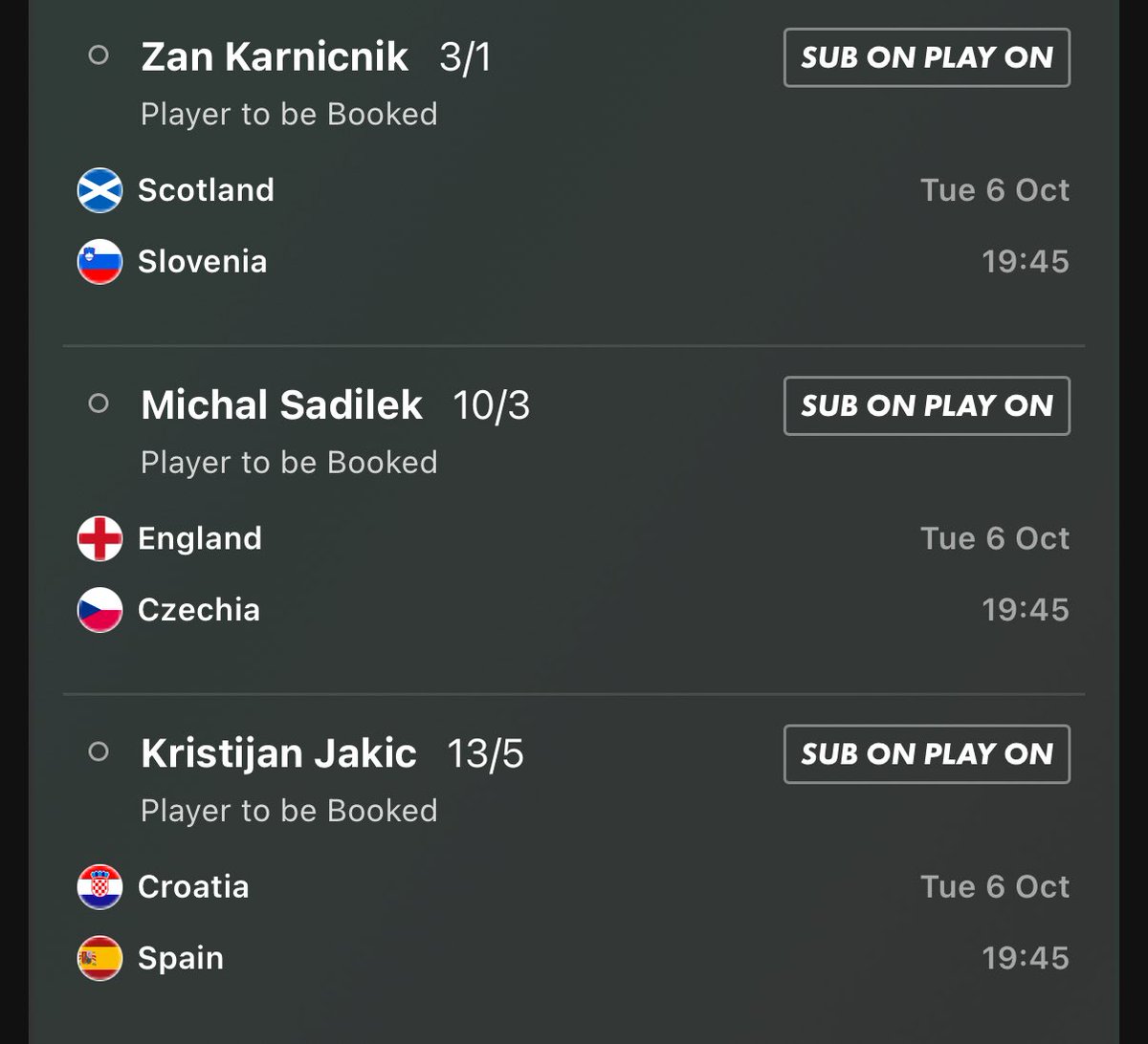 DancingTipster's tweet photo. Tonight’s Card Bets 🟨 

3/1, 16/1 , 60/1 🔥

#cardbets #bets https://t.co/8QcUcbb8Vj