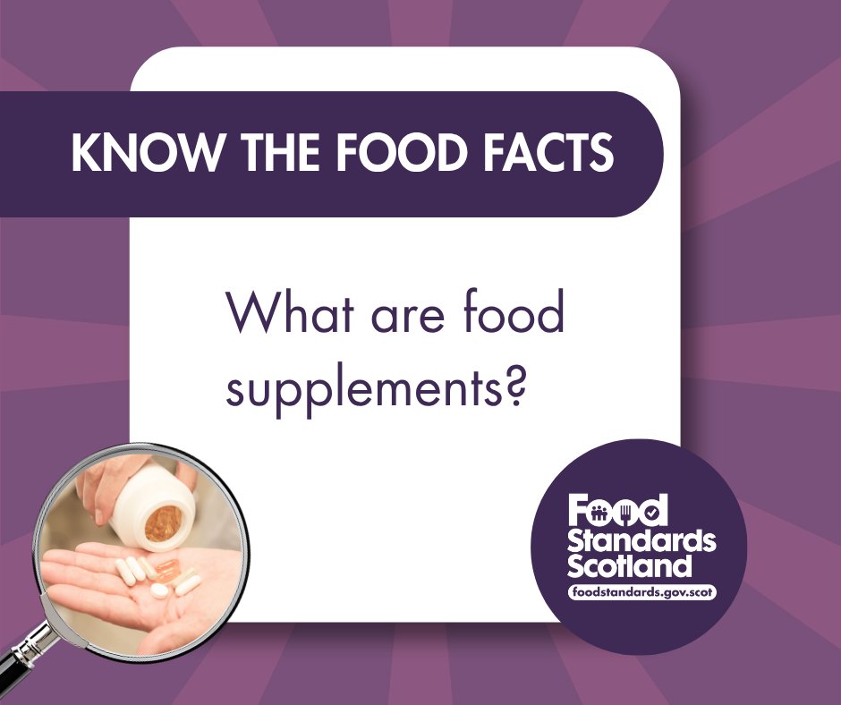 FSScot's tweet photo. What are food supplements?

Food supplements are foods designed to supplement the normal diet. They are concentrated sources of vitamins, minerals or other substances with a nutritional or physiological effect, sold in dose form.

Find out more facts at: https://t.co/RLiRzfHhRP https://t.co/vGSkoKK5oX