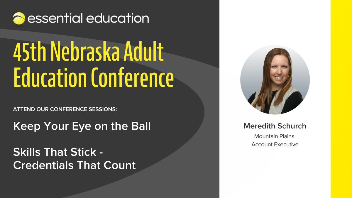 EssentialEd's tweet photo. Heading to the 45th Nebraska Adult Education Conference? 📚 Stop by our booth or join our sessions for simple, practical ideas to help students reach their goals. We'd love to connect!

#adulted #adulteducation https://t.co/PndAtQh7bc