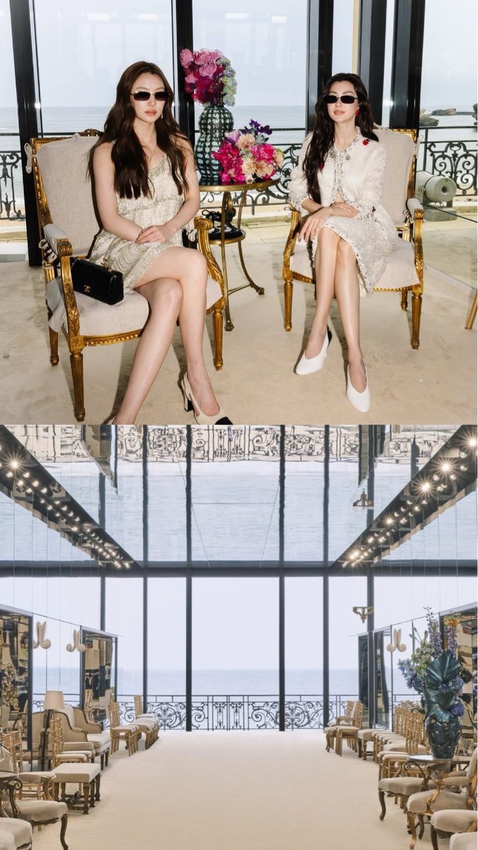 miuursinha's tweet photo. The Blazy Era has Lenamiu. And honestly, it just makes perfect sense.💫✨

#CHANELSS27xLenaMiu 
#LalinaLena #MiuNatsha 
#CHANELSpringSummer #CHANEL #PFW https://t.co/xiParlSpc1