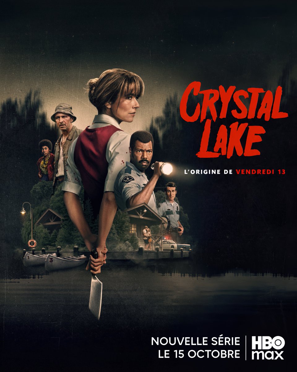 HBOMaxActuFR's tweet photo. J-9 🩸

La nouvelle série d’horreur "Crystal Lake", spin-off de "Vendredi 13", arrive le 15 octobre sur HBO Max.

Une nouvelle affiche a été dévoilée : https://t.co/zhFbj2f9BK