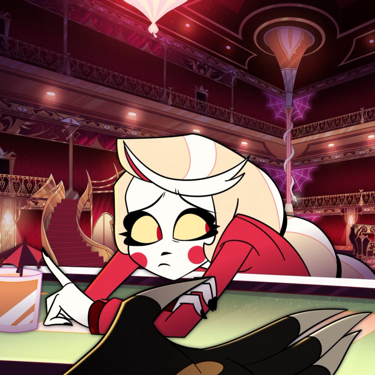 Honeystoria's tweet photo. charlie and vaggi can't leave each other, so they decided to just be mad in the same room. even when theyre mad, they still want to be together. 😭😭 https://t.co/DBu9wRXfnf