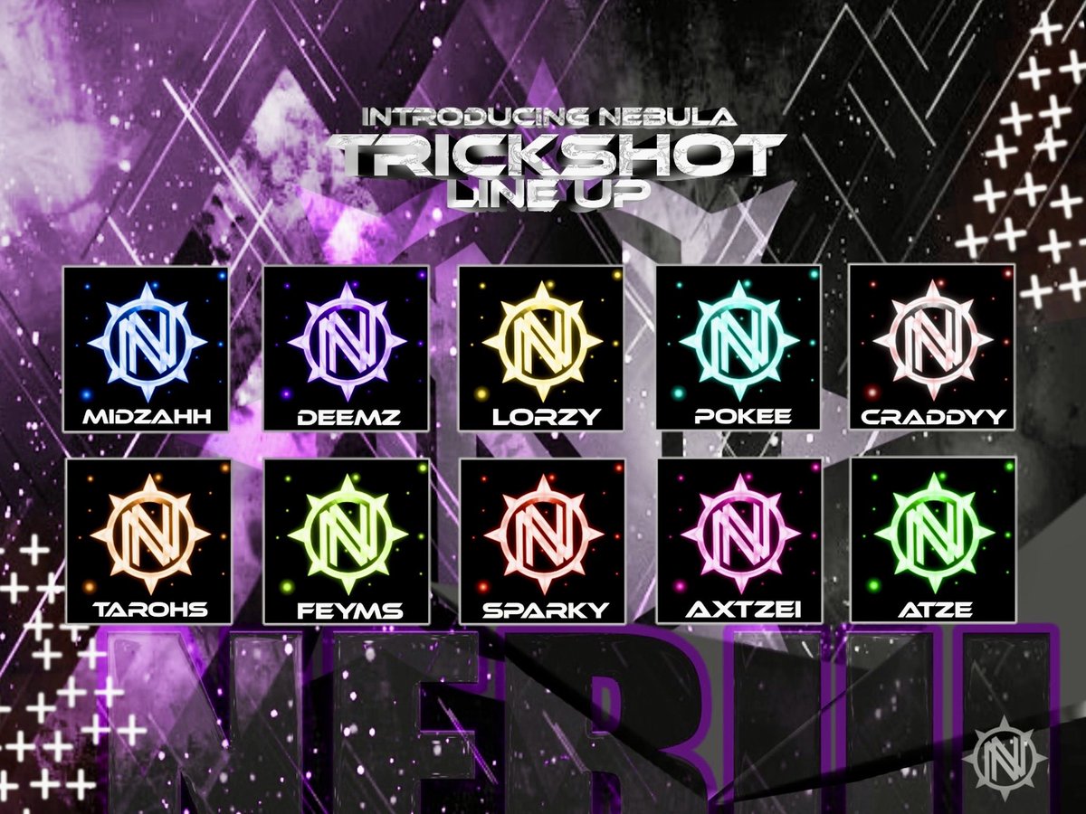 NebulaResurges's tweet photo. Introducing Nebula‘s Trickshot Roster (1/2) 

Welcome to the Resurge! https://t.co/lgNubS5bCj