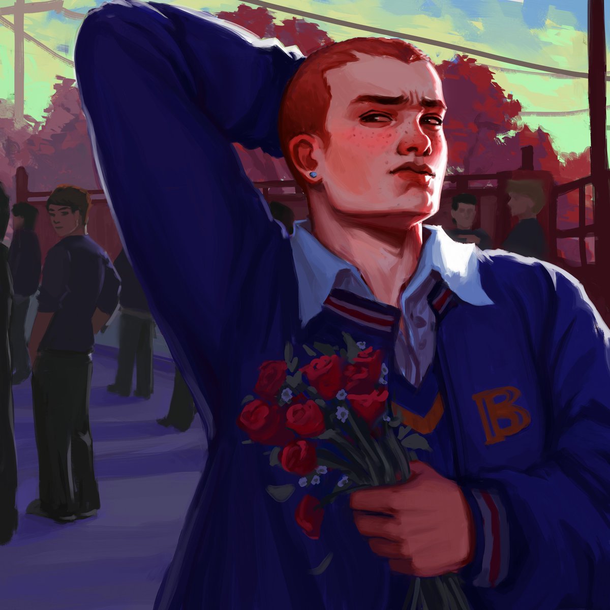 Altraxxxx's tweet photo. Hey... if you step really close you can smell my cologne #Bully #Fanart https://t.co/rU38ZA7tu6