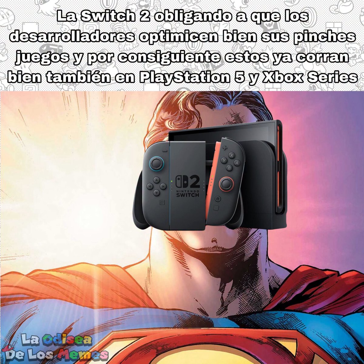 LaOdiseaDLMemes's tweet photo. Es curioso pensar que gracias a las versiones de Switch 2 que salen al mercado las desarrolladoras también se ven en la obligación de mejorar la optimización de estos mismos juegos en Play y Xbox

El sello de Nintendo saliendo a relucir como siempre 😌 https://t.co/HhZkXEPLRi