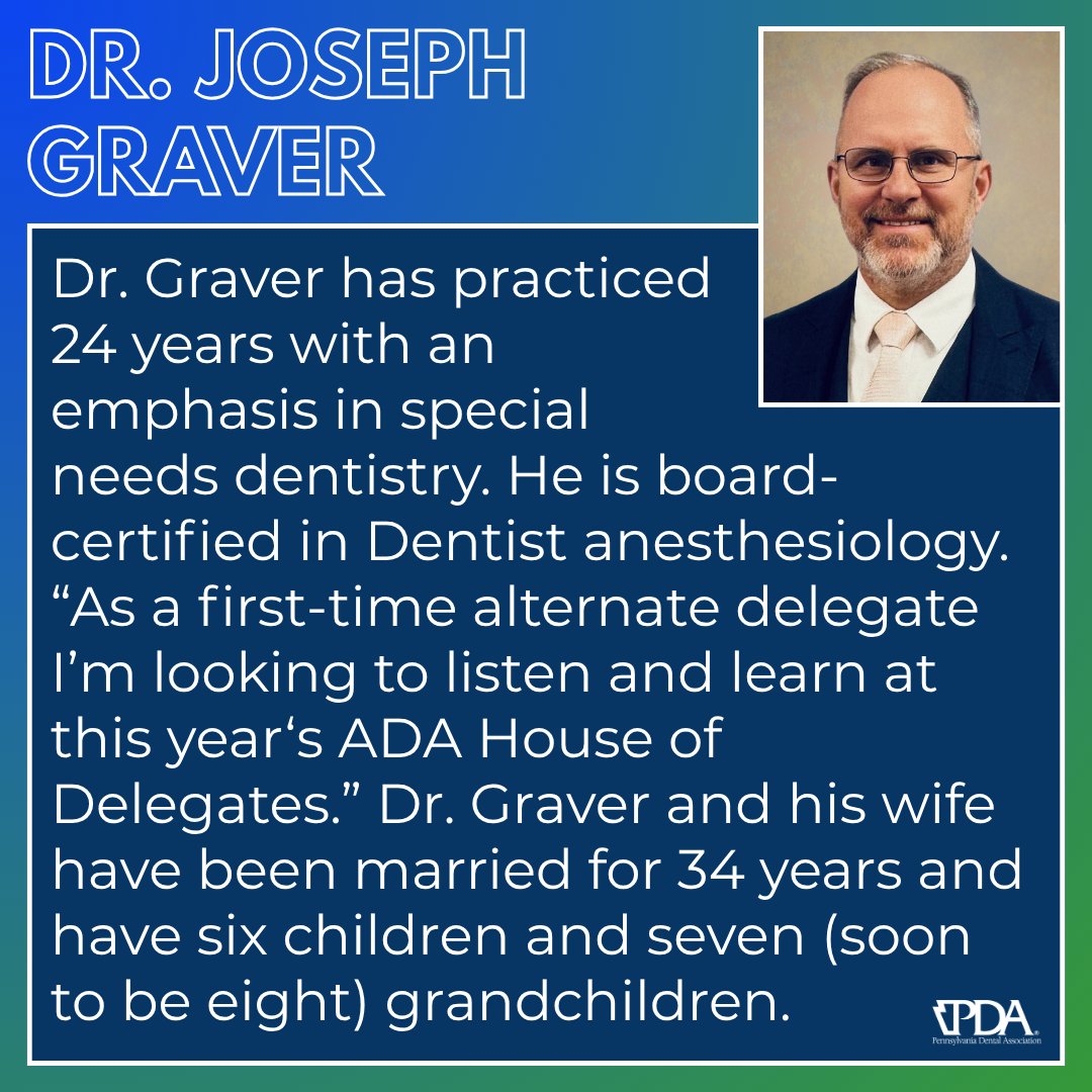 padentalassn's tweet photo. @AmerDentalAssn Meet Your Delegation!

Today we introduce Drs. Joseph Graver, Angela Stout, David Schimmel and Theodore Rockwell.

#PDAproud #ADAScientificSession2026 https://t.co/Kwlhl2pAKI