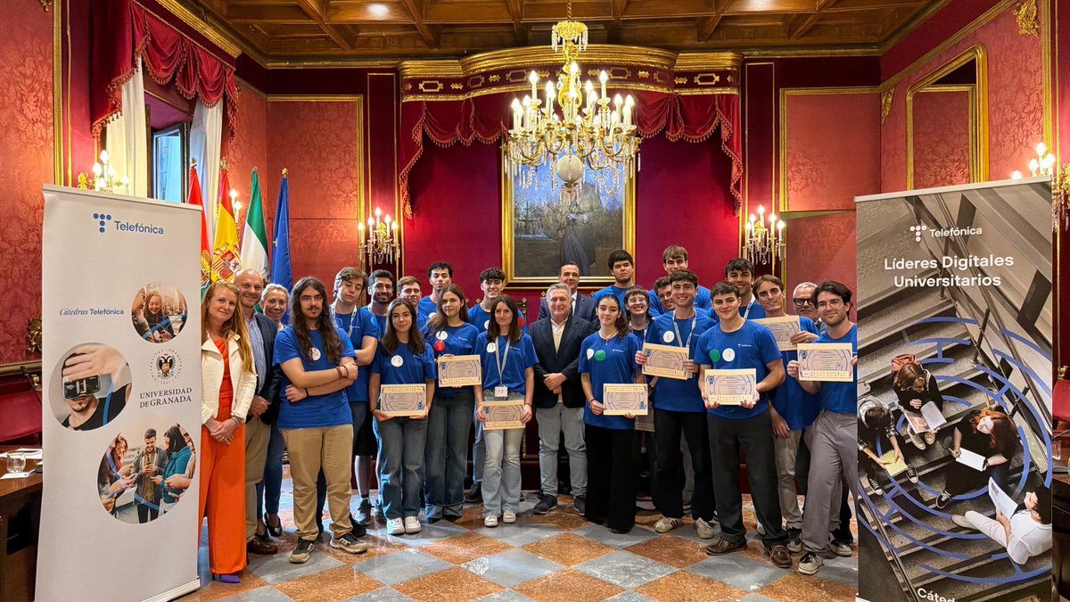 aytogr's tweet photo. 💡 Granada se convierte en laboratorio de ideas para el talento digital universitario

El Ayuntamiento ha acogido una nueva edición de Líderes Digitales Universitarios 2026, impulsada por la Cátedra Telefónica-UGR ‘IA, Ciberseguridad y Sociedad Cognitiva’. https://t.co/C5IAJD2cmC