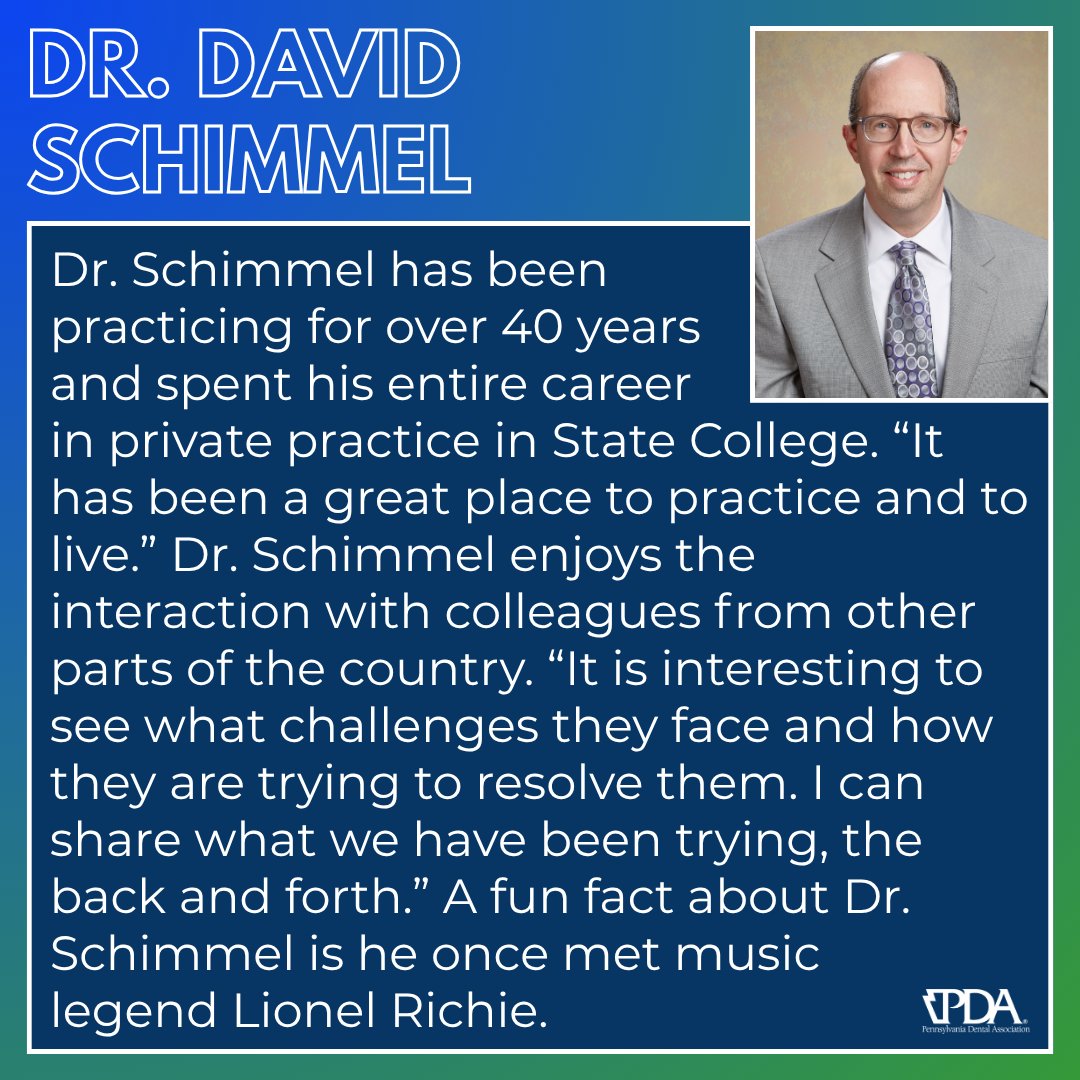 padentalassn's tweet photo. @AmerDentalAssn Meet Your Delegation!

Today we introduce Drs. Joseph Graver, Angela Stout, David Schimmel and Theodore Rockwell.

#PDAproud #ADAScientificSession2026 https://t.co/Kwlhl2pAKI