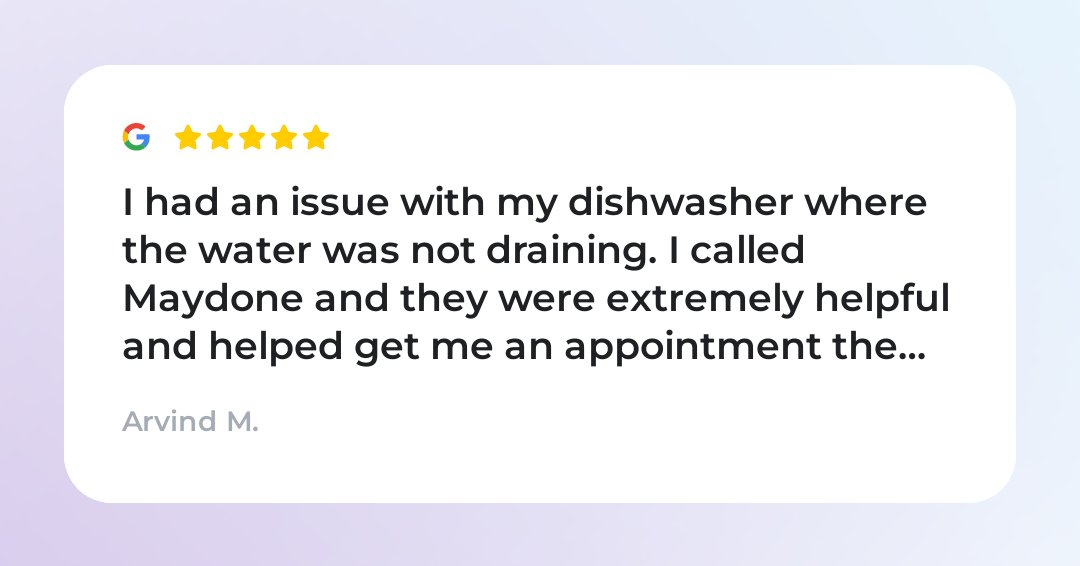 MaydoneRepair's tweet photo. Great review from Arvind M. https://t.co/sHmfUIJ6Tw