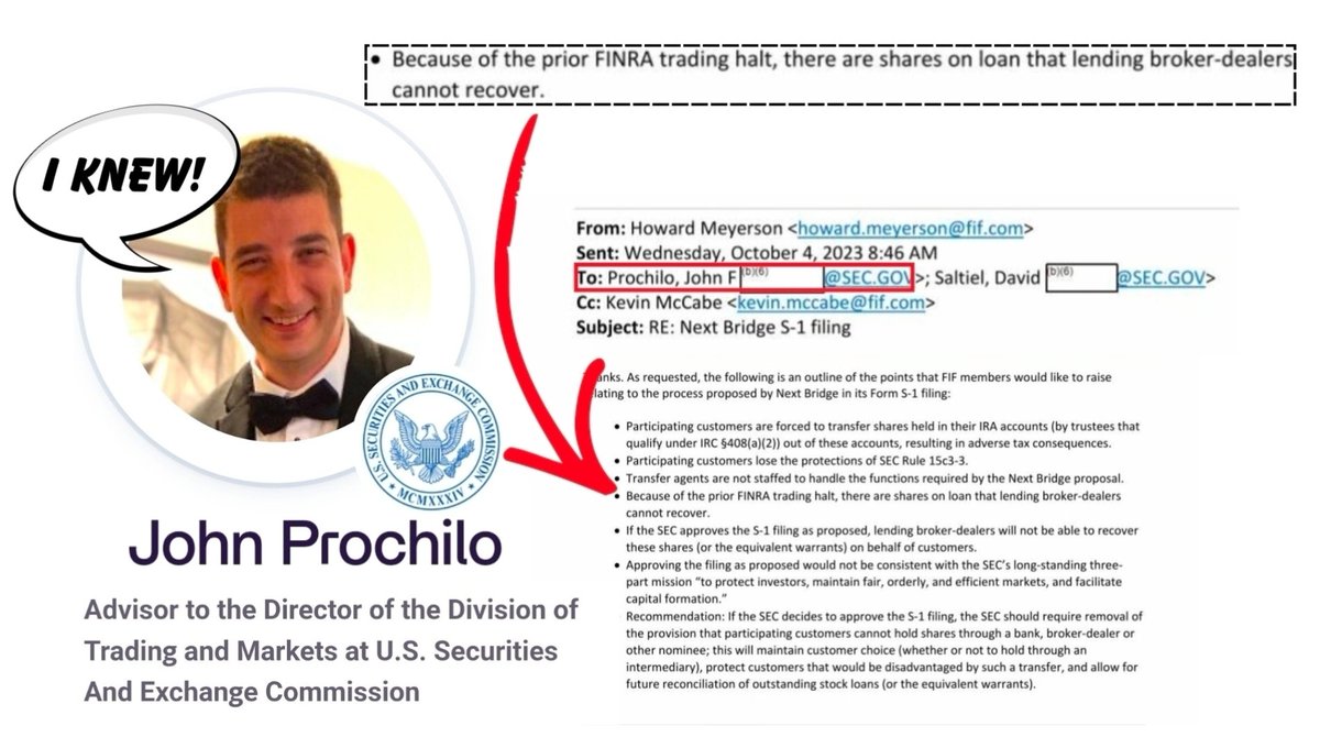 RareDealsHere's tweet photo. Image 1 shows more evidence of FIF/Brinkerhoff and the SEC having several meetings about Next Bridge Hydrocarbons BEFORE the Subscription Rights registration was withdrawn. 

Images 2-4 show the actual communications between FIF and the SEC, continually discussing Next Bridge Hydrocarbons even though David Saltiel says that the SEC wasn't supposed to comment on specific issuer disclosures (image 3). @FBI @TheJusticeDept @VP