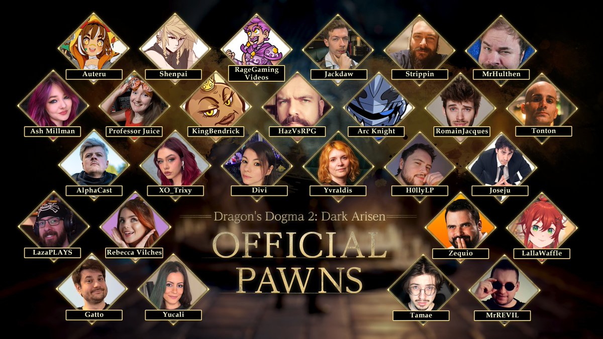 DragonsDogma's tweet photo. Arisen! To aid you on your unwritten epic, the Rift has summoned new Official Pawns that will be hirable on your adventures from Oct 8 9PM PT / Oct 9 4AM BST!
 
It appears the masters of this group of Pawns herald from across Europe and the US. #DD2DA #DD2 https://t.co/wg78mJIUPX