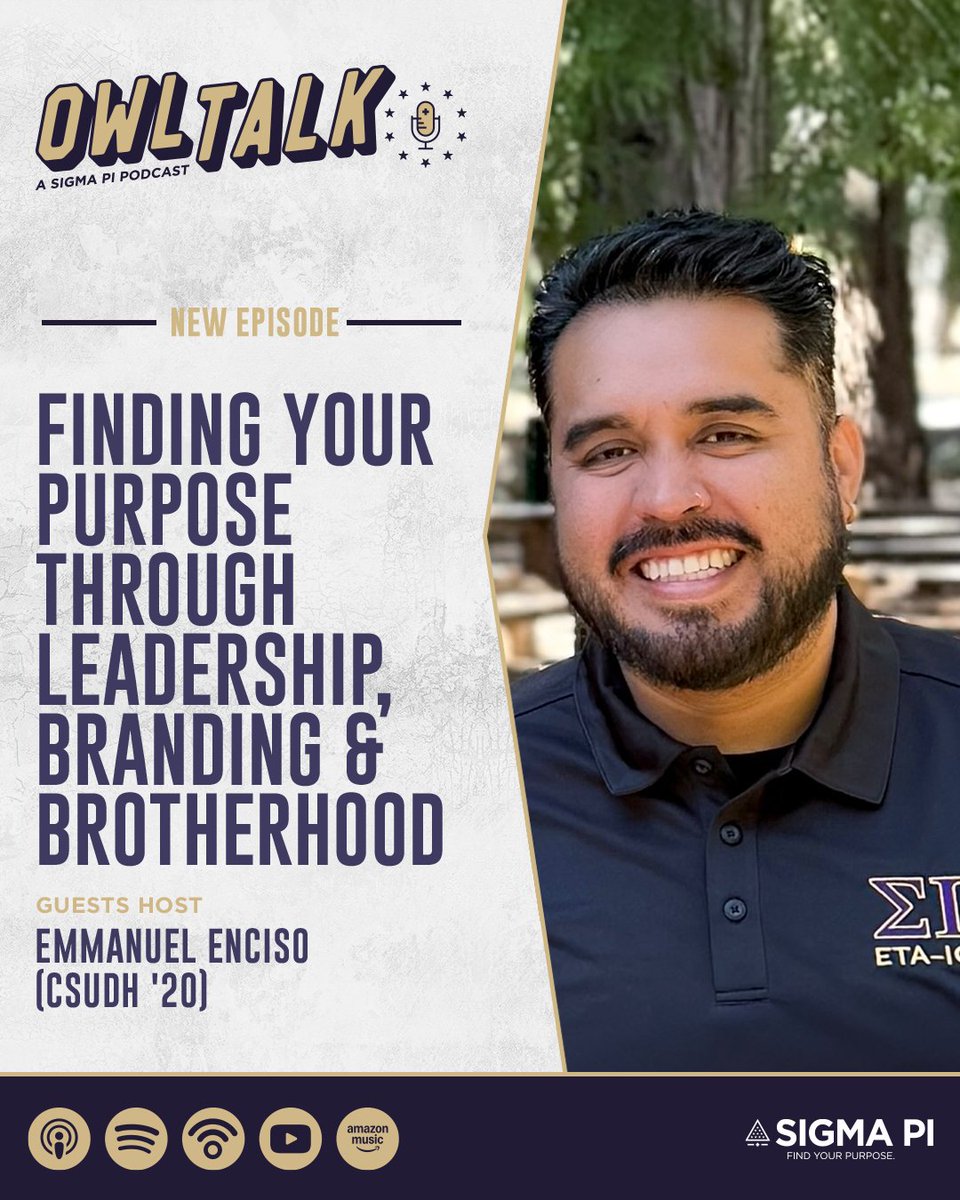 SigmaPi's tweet photo. This week we sit down with Emmanuel Enciso. Emmanuel shares his journey from studying communications and public relations to working in the gaming industry and ultimately using his professional skills to give back to his chapter.

Listen now wherever you get your podcasts! https://t.co/fXJK4TwjYW