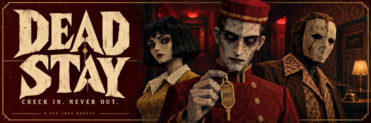 DEADSTAY_RH's tweet photo. MINT IS LIVE. 🔑

5,555 keys. First 2,222 free.

Check in before the doors close. 🩸

https://t.co/E2TNQa635u https://t.co/bWgGnMghWP