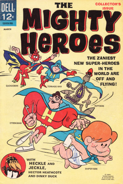 comicbookhist's tweet photo. Turning 60: THE MIGHTY HEROES #1; dated March 1967.

This series ran four issues. #dellcomics https://t.co/RluW0yw8Hz