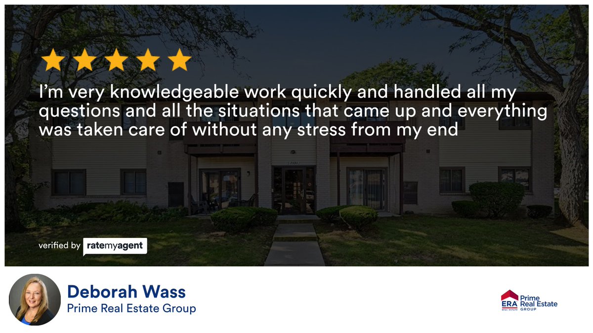 PrimeRealEstat6's tweet photo. "Very professional, relieving all the stress and anxiety I had in my situation."
Excellent work, Deb!
#teamEra #eraPrime #michiganRealtor
https://t.co/BDRUE4igAk https://t.co/08uBJJzgSF