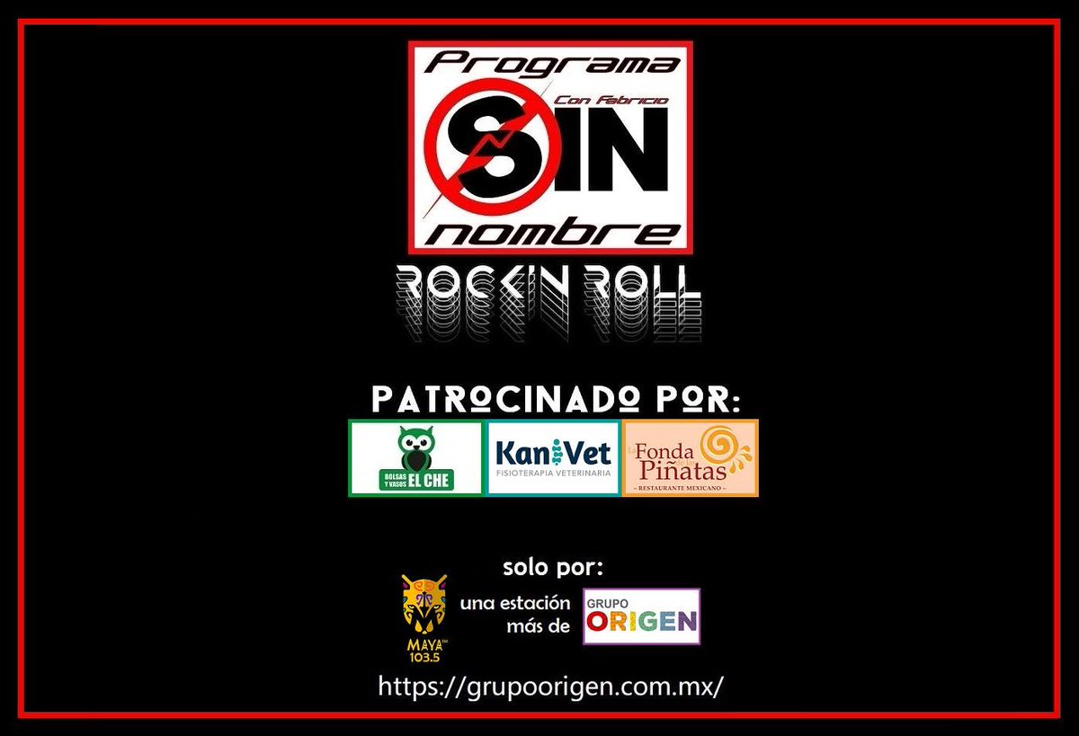 Fabityboy's tweet photo. El mágico mundo...
Del Programa Sin Nombre...
¡AL AIRE!
Lunes a viernes
1:00 a 3:00 de la tarde
Maya FM 103.5
#ProgramaSinNombre #25años
#Cancun #Rock https://t.co/sShsmaymKk