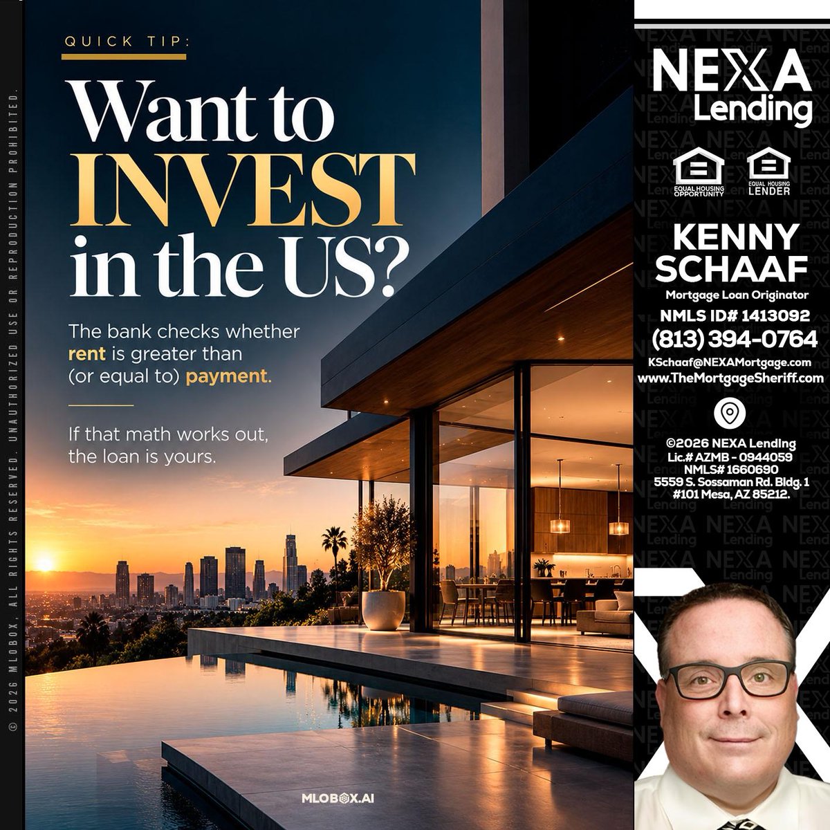 KSchaafJr's tweet photo. Ready to invest in the US? 🏡 Crunch those numbers! If rent is greater than or equal to costs, the loan is yours. Let's make your property dreams a reality! 💰 #InvestSmart #RealEstate #FinanceTips

 📧 kschaaf@nexamortgage.com

 📞 8133940764 https://t.co/hVatPlhStx