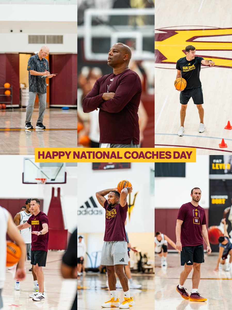 SunDevilHoops's tweet photo. Happy National Coaches Day to our coaching staff 🔱 https://t.co/9WBfQjI2m4